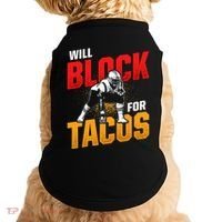 Football Lineman For Tacos Offensive Defensive Player Doggie Tank thumb 0