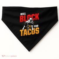 Football Lineman For Tacos Offensive Defensive Player USA-Made Doggie Bandana thumb 0