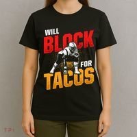 Football Lineman For Tacos Offensive Defensive Player T-Shirt thumb 4