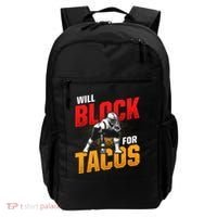 Football Lineman For Tacos Offensive Defensive Player Backpack thumb 0