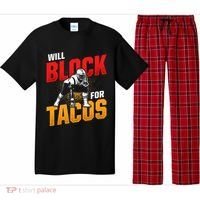 Football Lineman For Tacos Offensive Defensive Player Pajama Set thumb 0