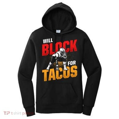 Football Lineman For Tacos Offensive Defensive Player Women's Hoodie