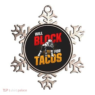 Football Lineman For Tacos Offensive Defensive Player Ornament