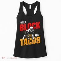 Football Lineman For Tacos Offensive Defensive Player Women's Tank Top thumb 0