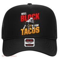 Football Lineman For Tacos Offensive Defensive Player Hat thumb 0