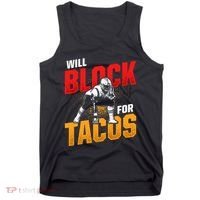 Football Lineman For Tacos Offensive Defensive Player Tank Top thumb 0