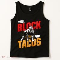 Football Lineman For Tacos Offensive Defensive Player Tank Top thumb 2