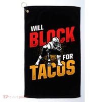 Football Lineman For Tacos Offensive Defensive Player Golf Towel thumb 0