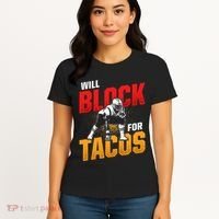 Football Lineman For Tacos Offensive Defensive Player Women's T-Shirt thumb 4