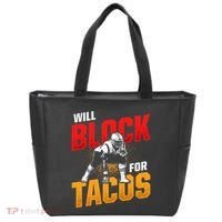 Football Lineman For Tacos Offensive Defensive Player Tote Bag thumb 0