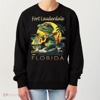 Fort Lauderdale Florida Vacation Cute Alligator Souvenir Women's Sweatshirt thumb 0