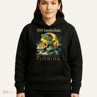 Fort Lauderdale Florida Vacation Cute Alligator Souvenir Hoodie thumb 5