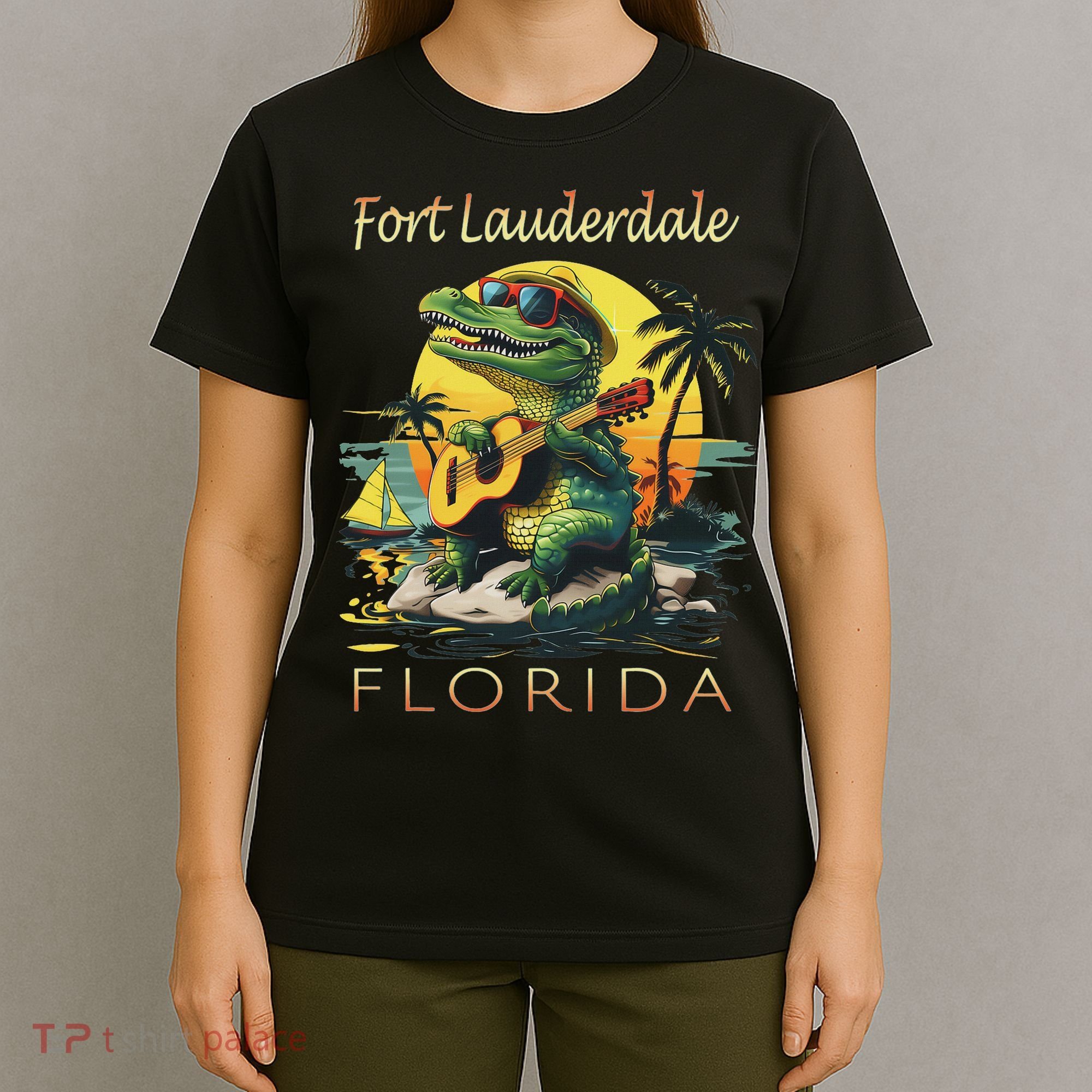 Fort Lauderdale Florida Vacation Cute Alligator Souvenir T-Shirt