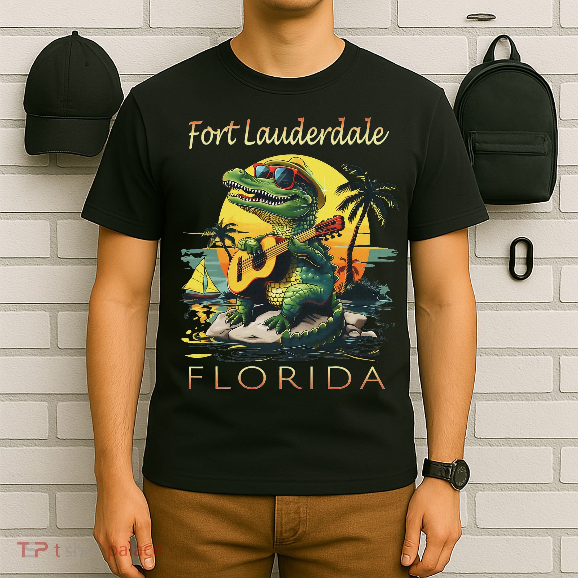 Fort Lauderdale Florida Vacation Cute Alligator Souvenir T-Shirt