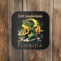 Fort Lauderdale Florida Vacation Cute Alligator Souvenir Coaster thumb 0