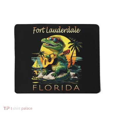 Fort Lauderdale Florida Vacation Cute Alligator Souvenir Mousepad