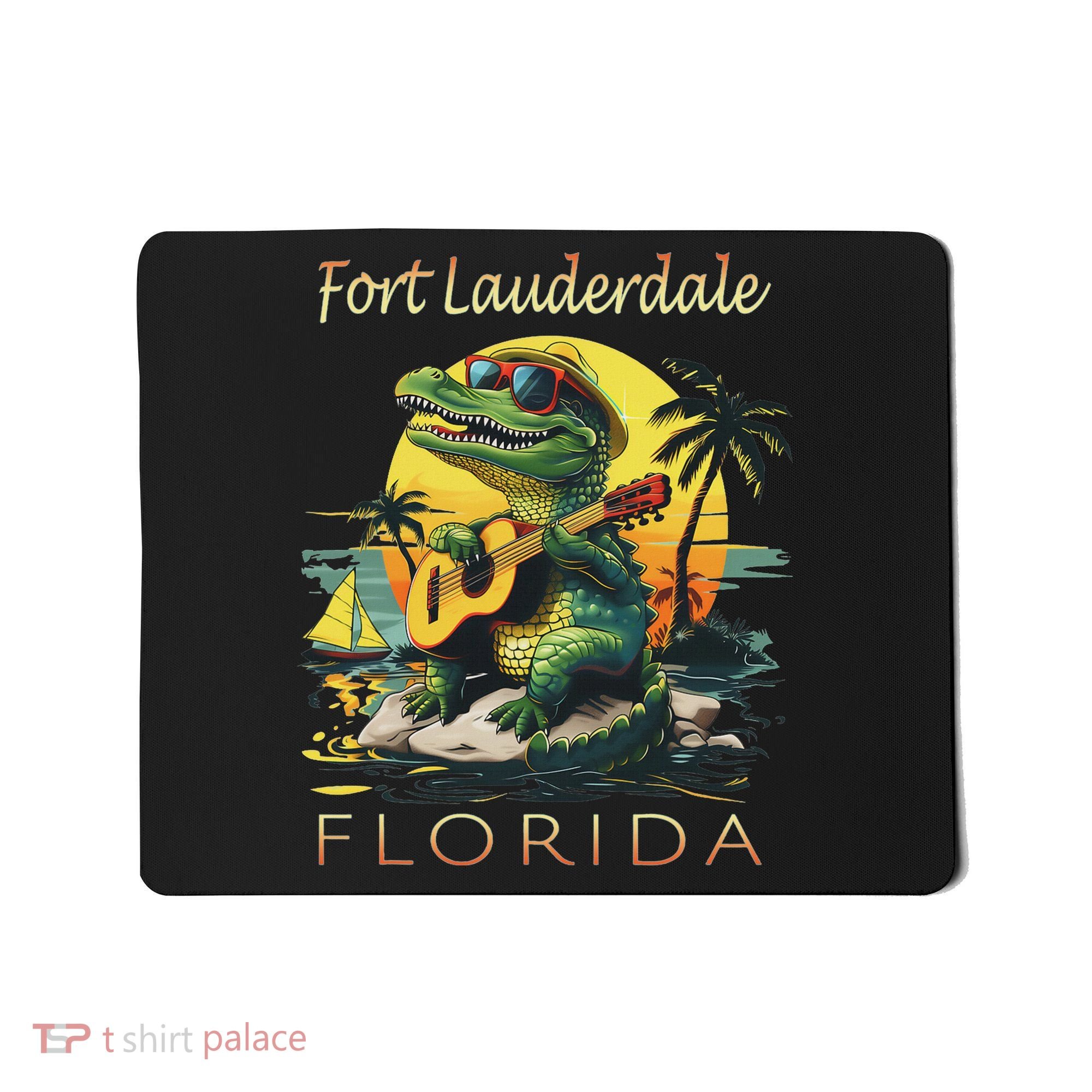 Fort Lauderdale Florida Vacation Cute Alligator Souvenir Mousepad