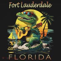 Fort Lauderdale Florida Vacation Cute Alligator Souvenir Mousepad thumb 1