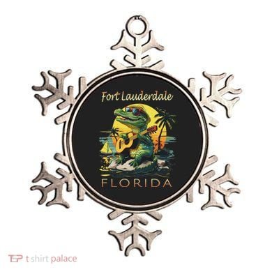 Fort Lauderdale Florida Vacation Cute Alligator Souvenir Ornament
