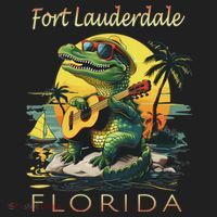 Fort Lauderdale Florida Vacation Cute Alligator Souvenir Hat thumb 2