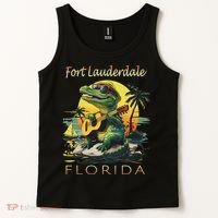 Fort Lauderdale Florida Vacation Cute Alligator Souvenir Tank Top thumb 2