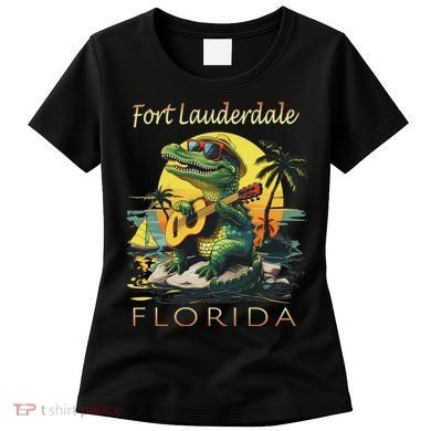 Fort Lauderdale Florida Vacation Cute Alligator Souvenir Women's T-Shirt