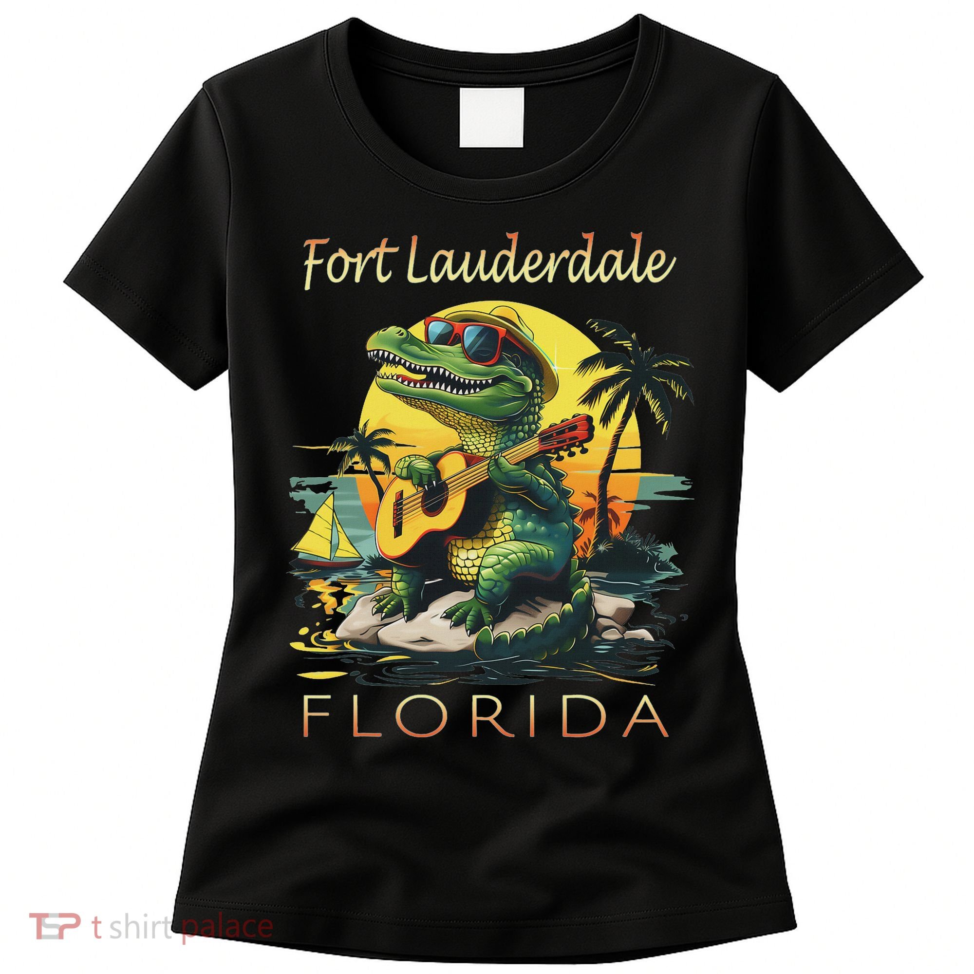 Fort Lauderdale Florida Vacation Cute Alligator Souvenir Women's T-Shirt