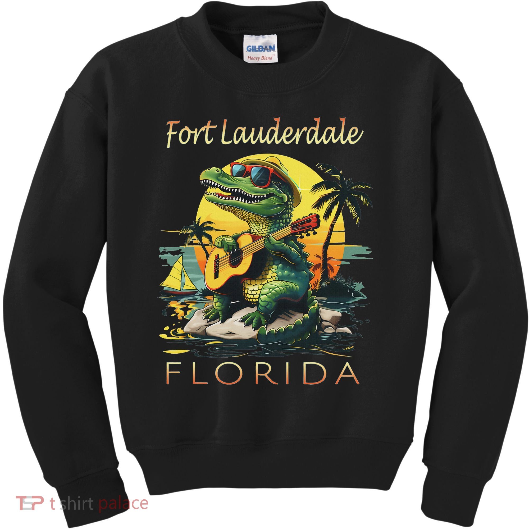 Fort Lauderdale Florida Vacation Cute Alligator Souvenir Kids Sweatshirt