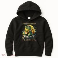Fort Lauderdale Florida Vacation Cute Alligator Souvenir Kids Hoodie thumb 0