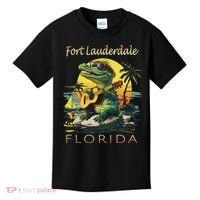 Fort Lauderdale Florida Vacation Cute Alligator Souvenir Kids T-Shirt thumb 0