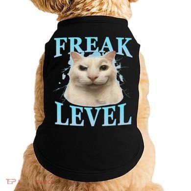 Freak Level Funny Cat Meme Certified Freak Humor Sarcastic Doggie Tank