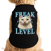 Freak Level Funny Cat Meme Certified Freak Humor Sarcastic Doggie Tank thumb 0