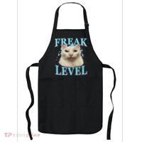 Freak Level Funny Cat Meme Certified Freak Humor Sarcastic Apron thumb 0