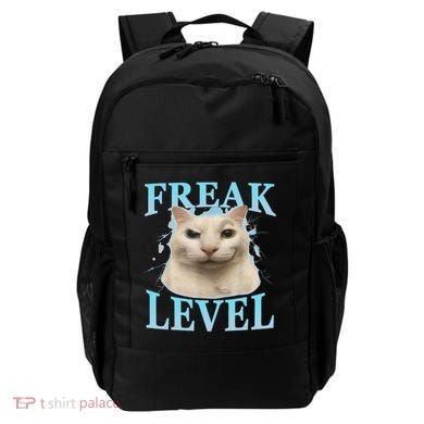 Freak Level Funny Cat Meme Certified Freak Humor Sarcastic Backpack