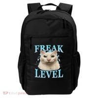 Freak Level Funny Cat Meme Certified Freak Humor Sarcastic Backpack thumb 0