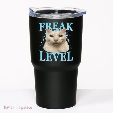 Freak Level Funny Cat Meme Certified Freak Humor Sarcastic Tumbler