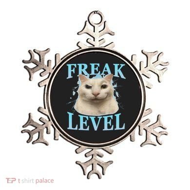 Freak Level Funny Cat Meme Certified Freak Humor Sarcastic Ornament
