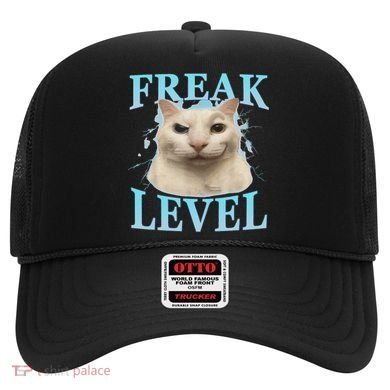 Freak Level Funny Cat Meme Certified Freak Humor Sarcastic Hat