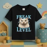 Freak Level Funny Cat Meme Certified Freak Humor Sarcastic Toddler T-Shirt thumb 3