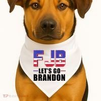 FJB Let's Go Brandon USA-Made Doggie Bandana thumb 1