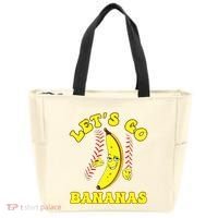 Funny Lets Go Bananas Cute Banana Tote Bag thumb 0