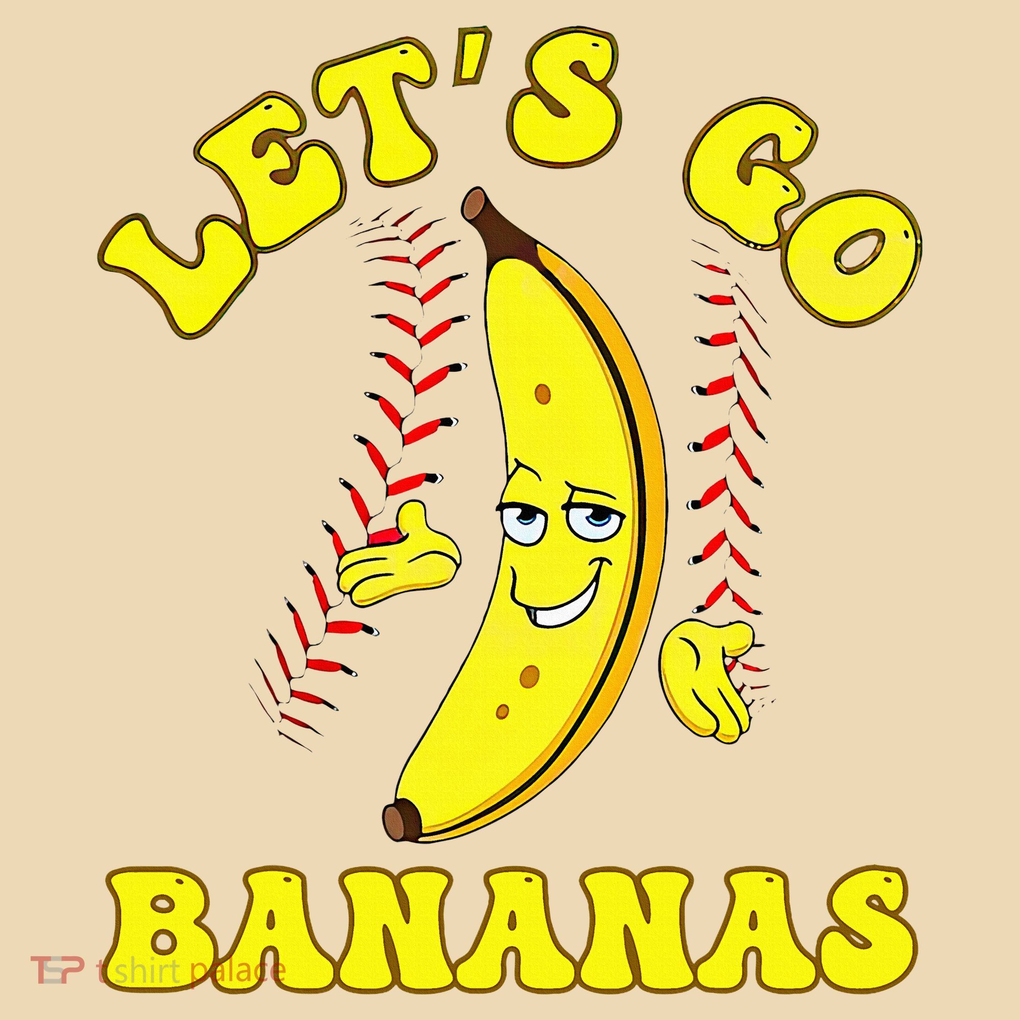 Funny Lets Go Bananas Cute Banana Tote Bag