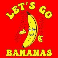 Funny Lets Go Bananas Cute Banana Santa Hat thumb 1