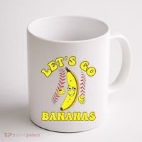 Funny Lets Go Bananas Cute Banana Coffee Mug thumb 1