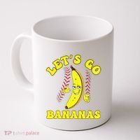Funny Lets Go Bananas Cute Banana Coffee Mug thumb 0