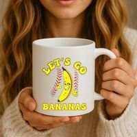 Funny Lets Go Bananas Cute Banana Coffee Mug thumb 3