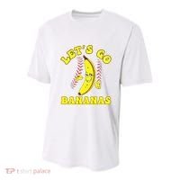 Funny Lets Go Bananas Cute Banana Youth Performance Sprint T-Shirt thumb 0