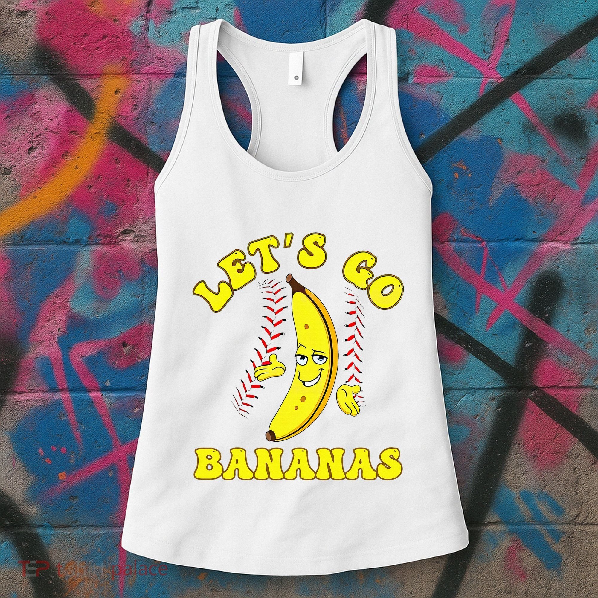 Funny Lets Go Bananas Cute Banana Women's Tank Top