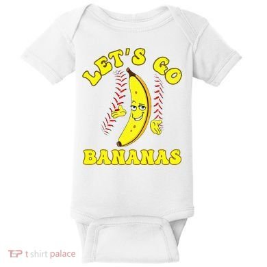 Funny Lets Go Bananas Cute Banana Baby Bodysuit