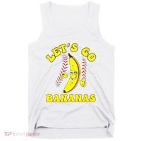 Funny Lets Go Bananas Cute Banana Tank Top thumb 0